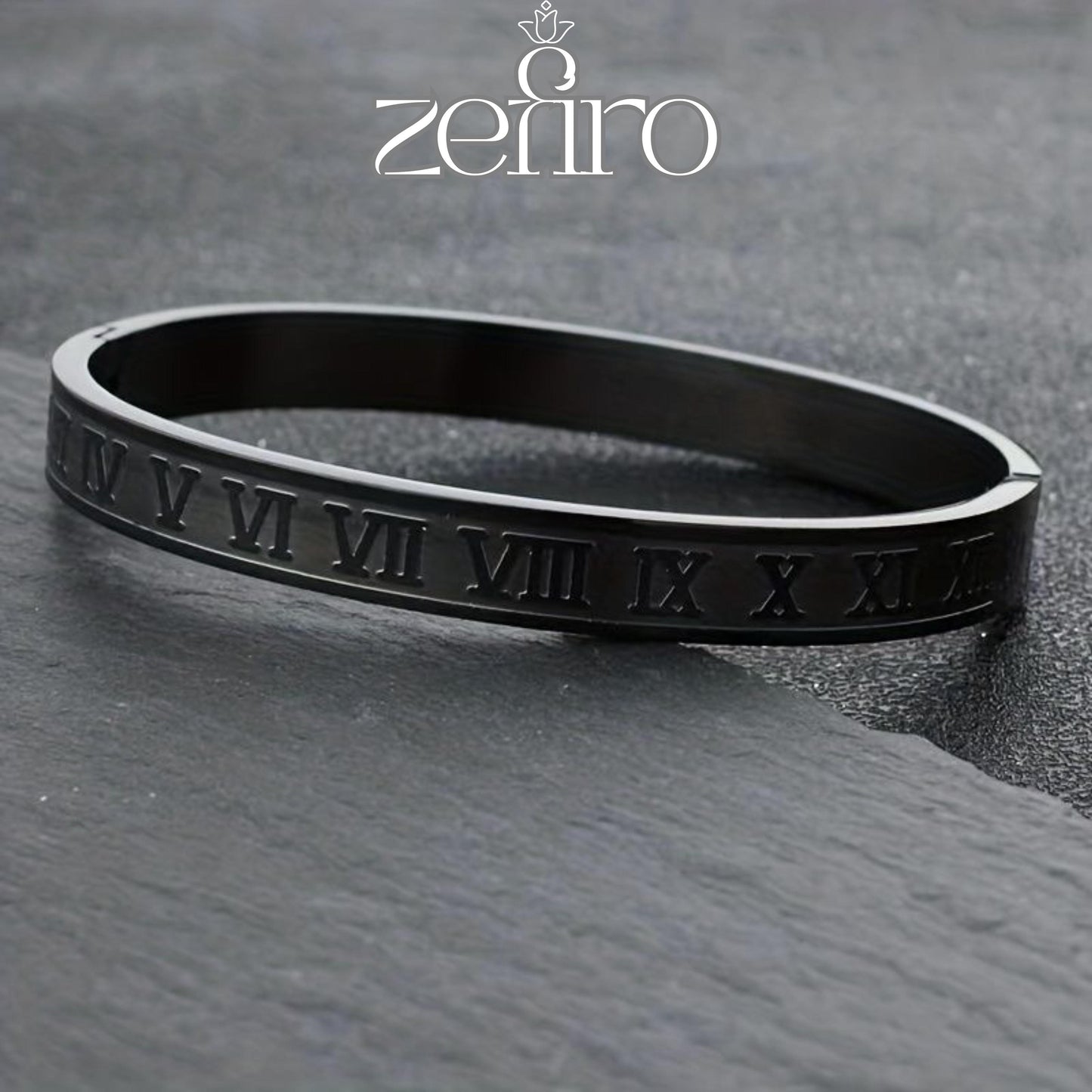 Royal Roman Numeral Bracelet (black)