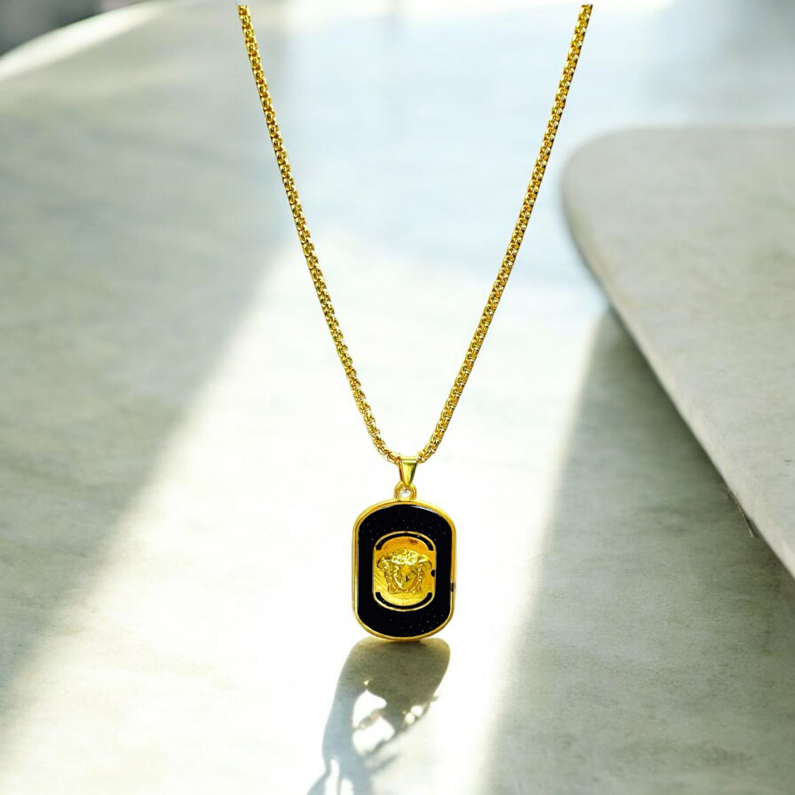 Medusa Gold Plated Pendant - Zefiro