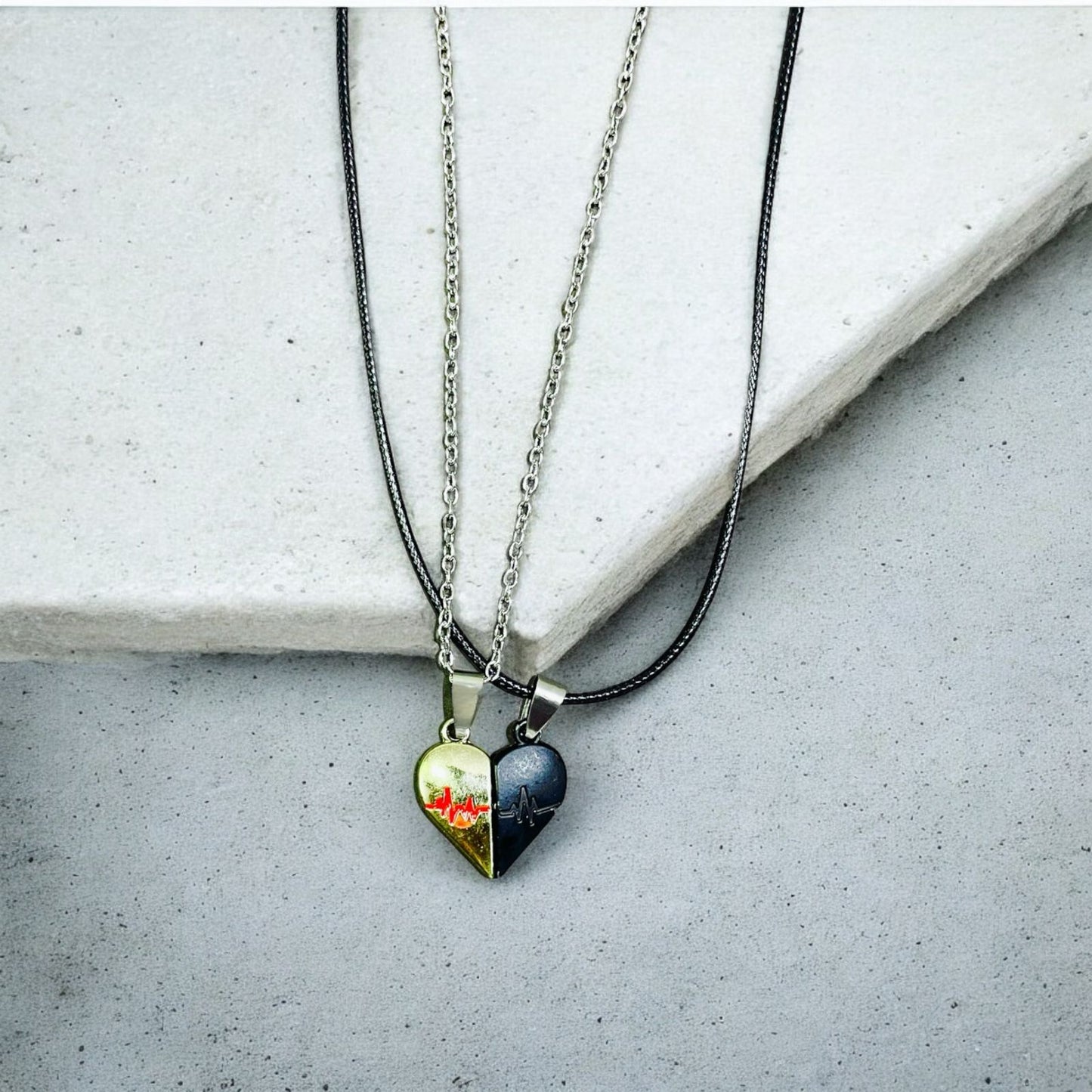 Heartbeat Couple Pendant