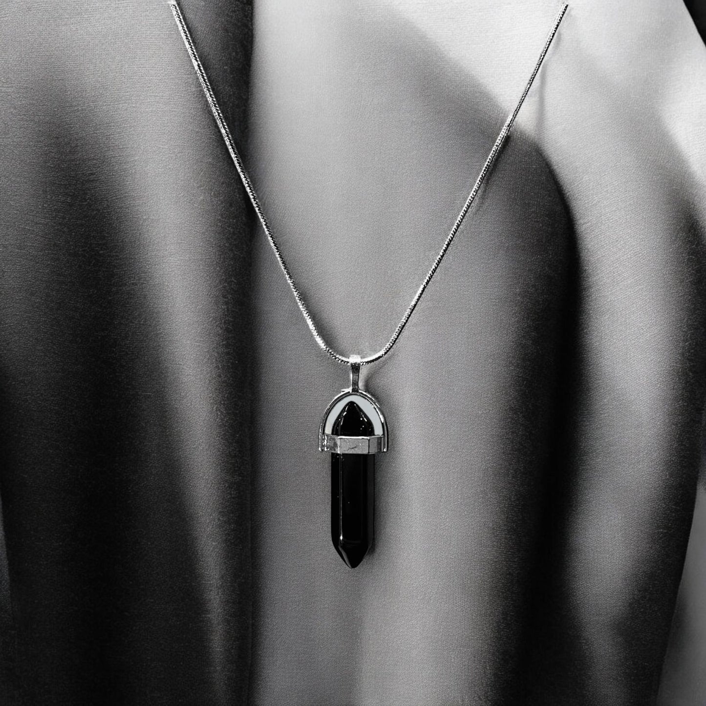 Obsidian Eclipse Pendant (black)