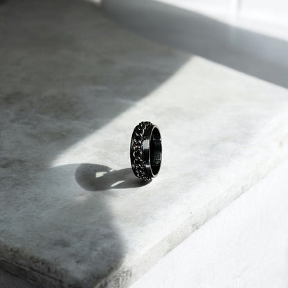 Eternal Motion Spinner Ring (black) - Zefiro