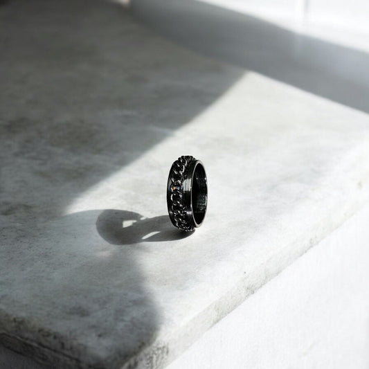 Eternal Motion Spinner Ring (black)