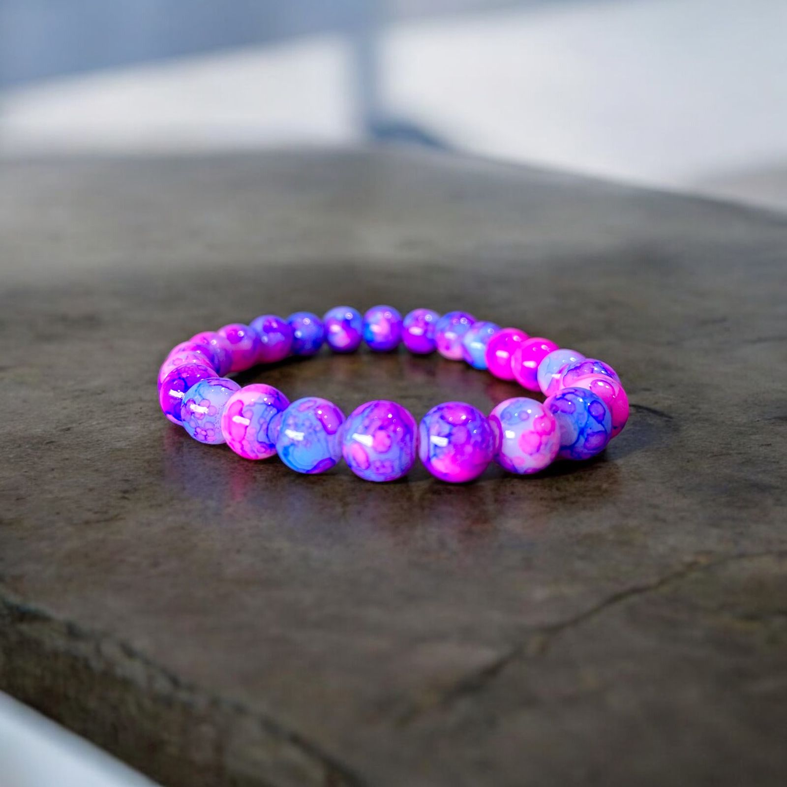Blush Amethyst Beads Bracelet - Zefiro