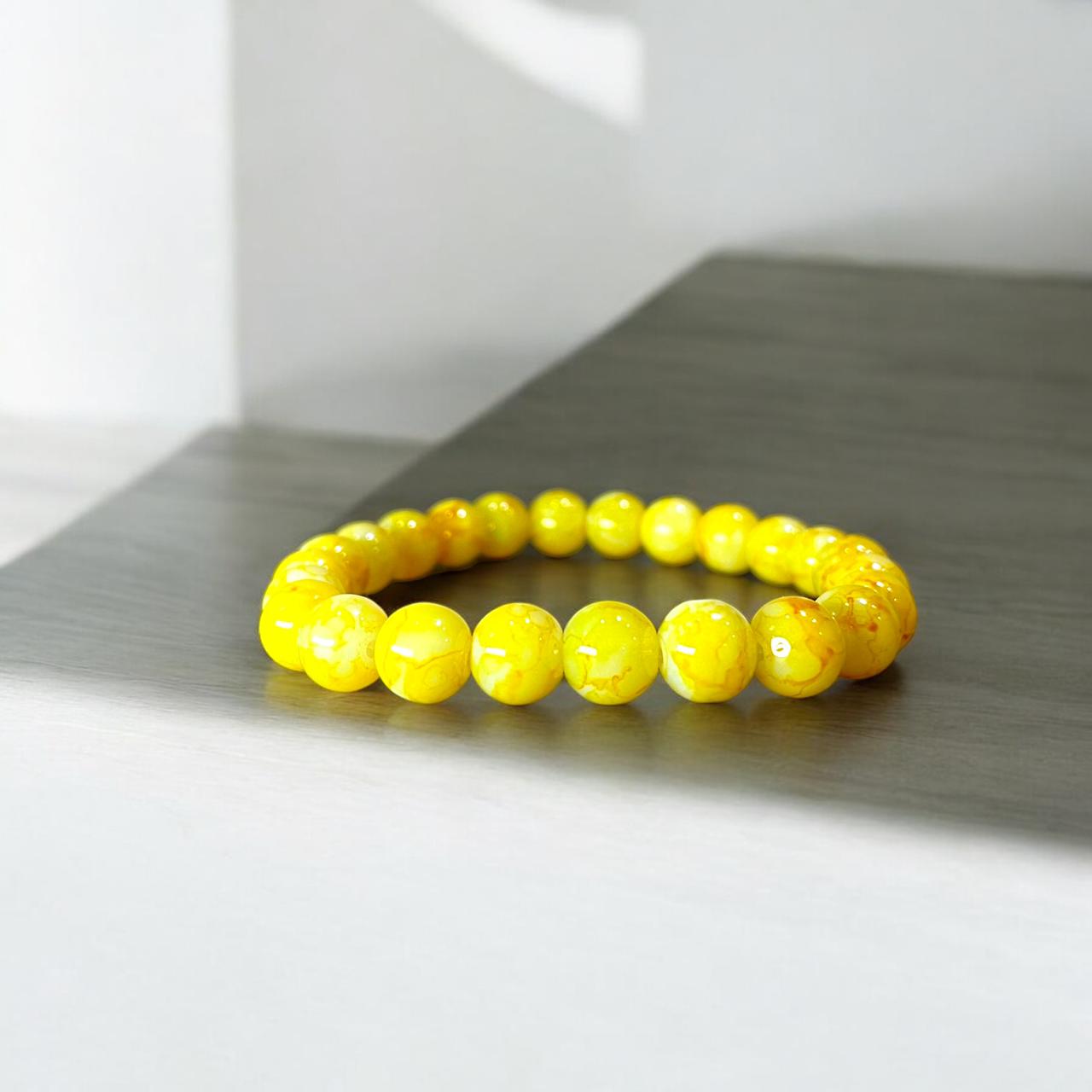 Golden Citrine Beads Bracelet - Zefiro
