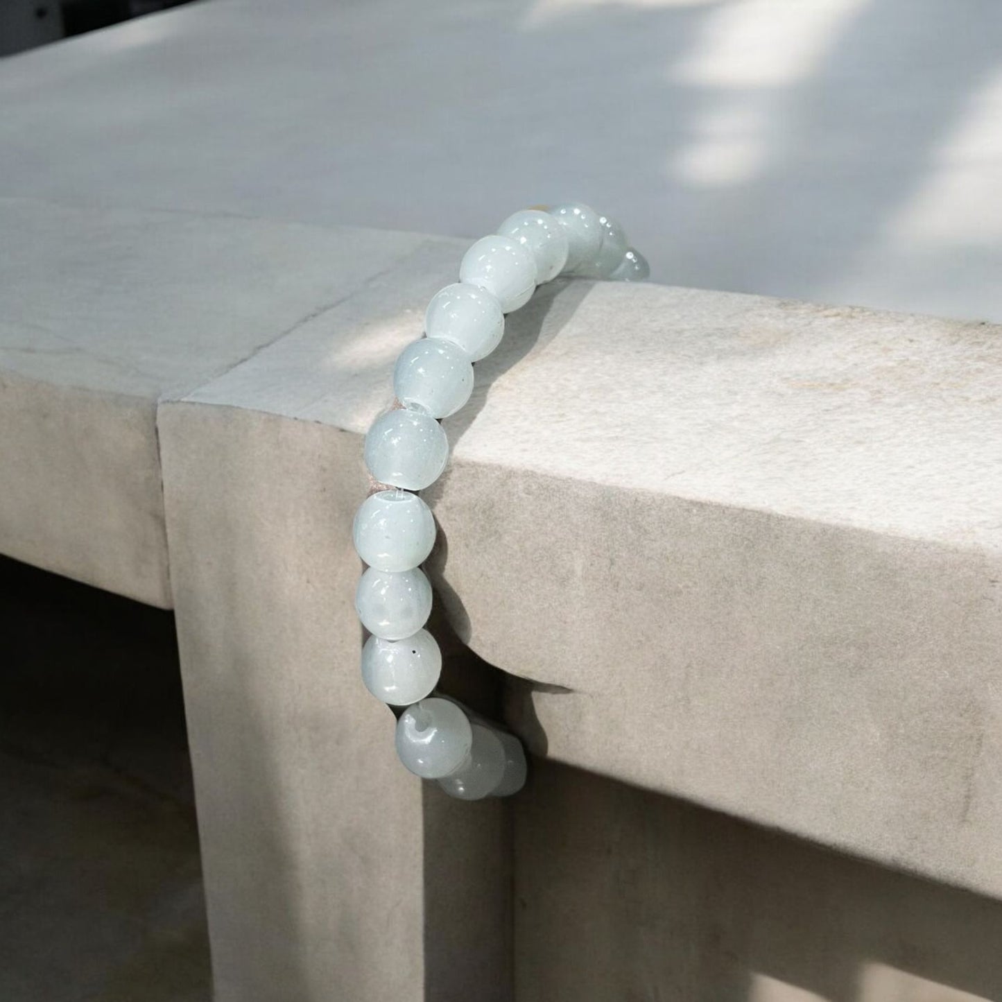 Smoky Quartz & White Agate Beads Bracelet