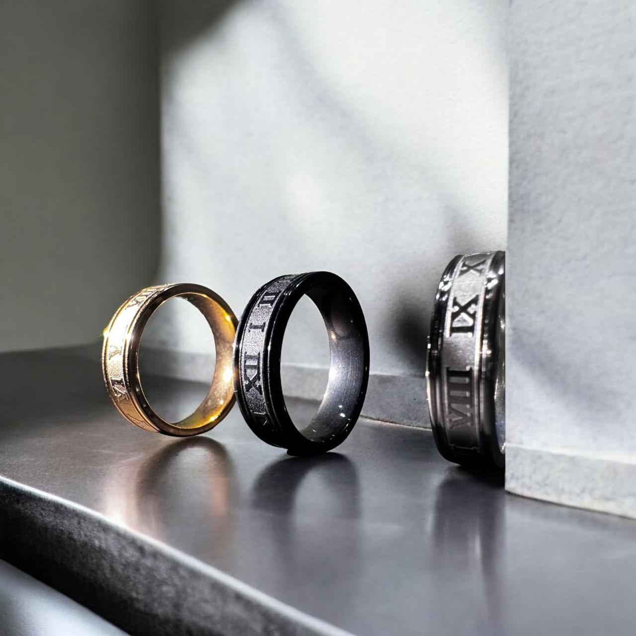 Roman Numeral Ring (black)