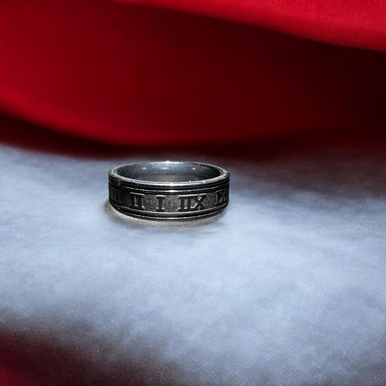 Roman Numeral Ring (black)