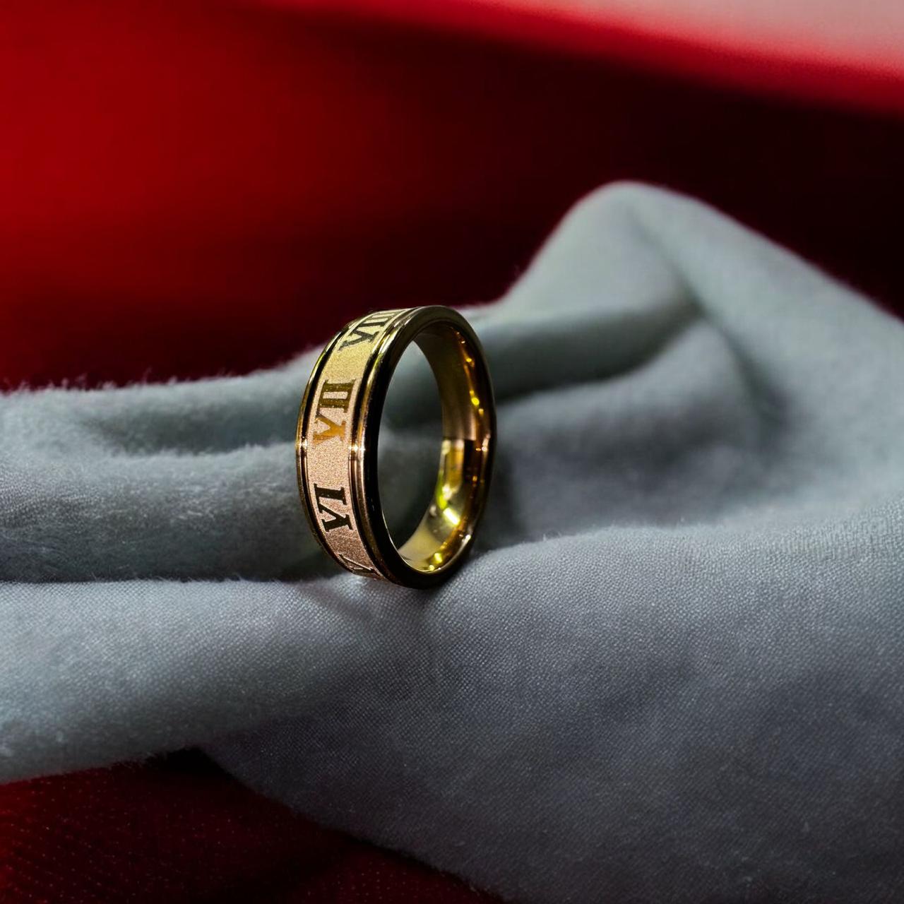 Roman Numeral Ring (gold) - Zefiro