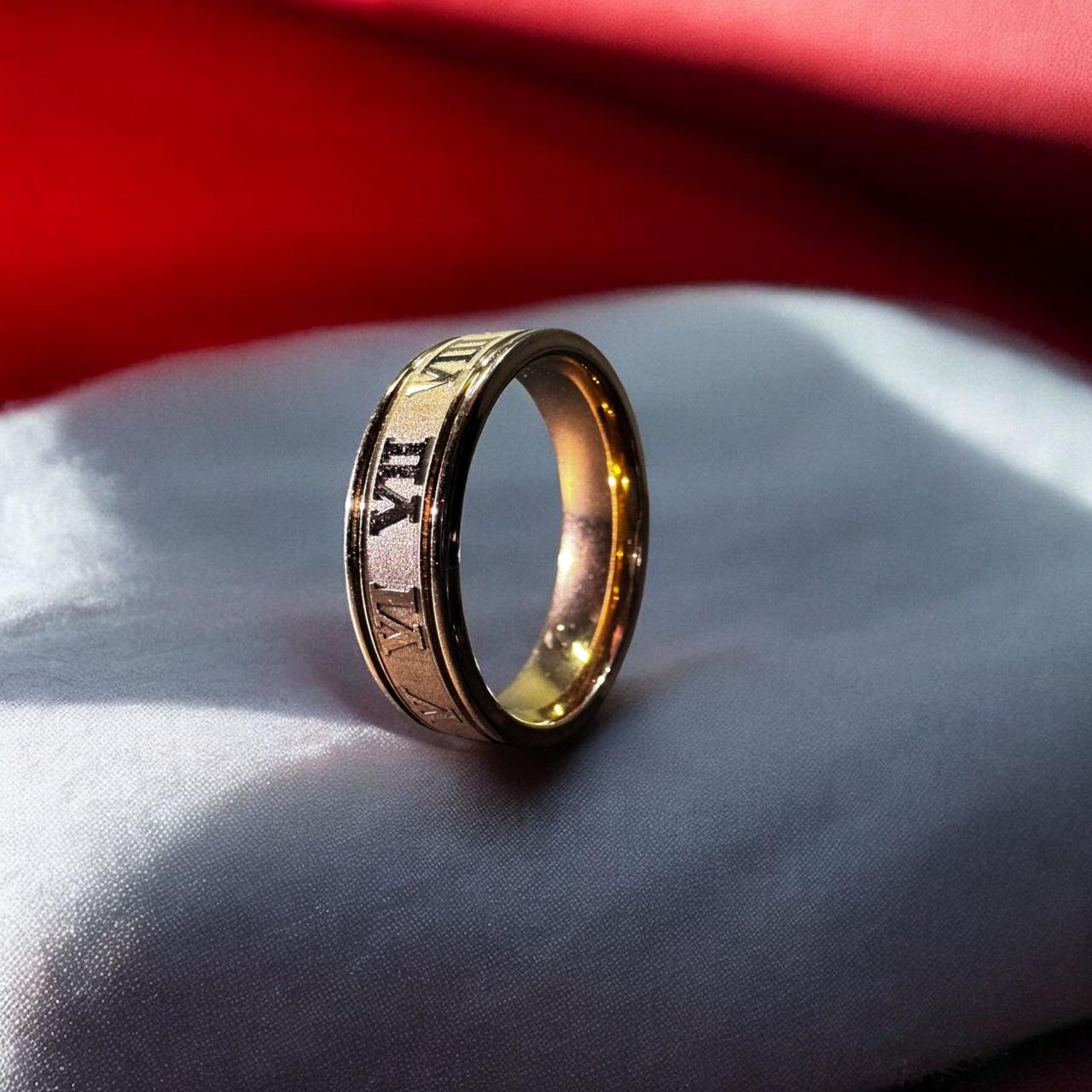 Roman Numeral Ring (gold) - Zefiro