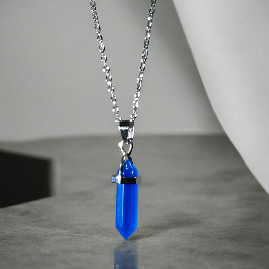 Obsidian Eclipse Pendant (blue)