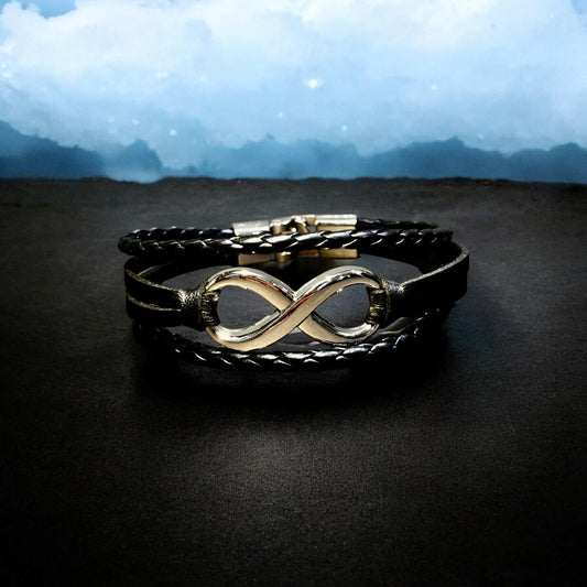 Zefiro Infinity Leather Bracele