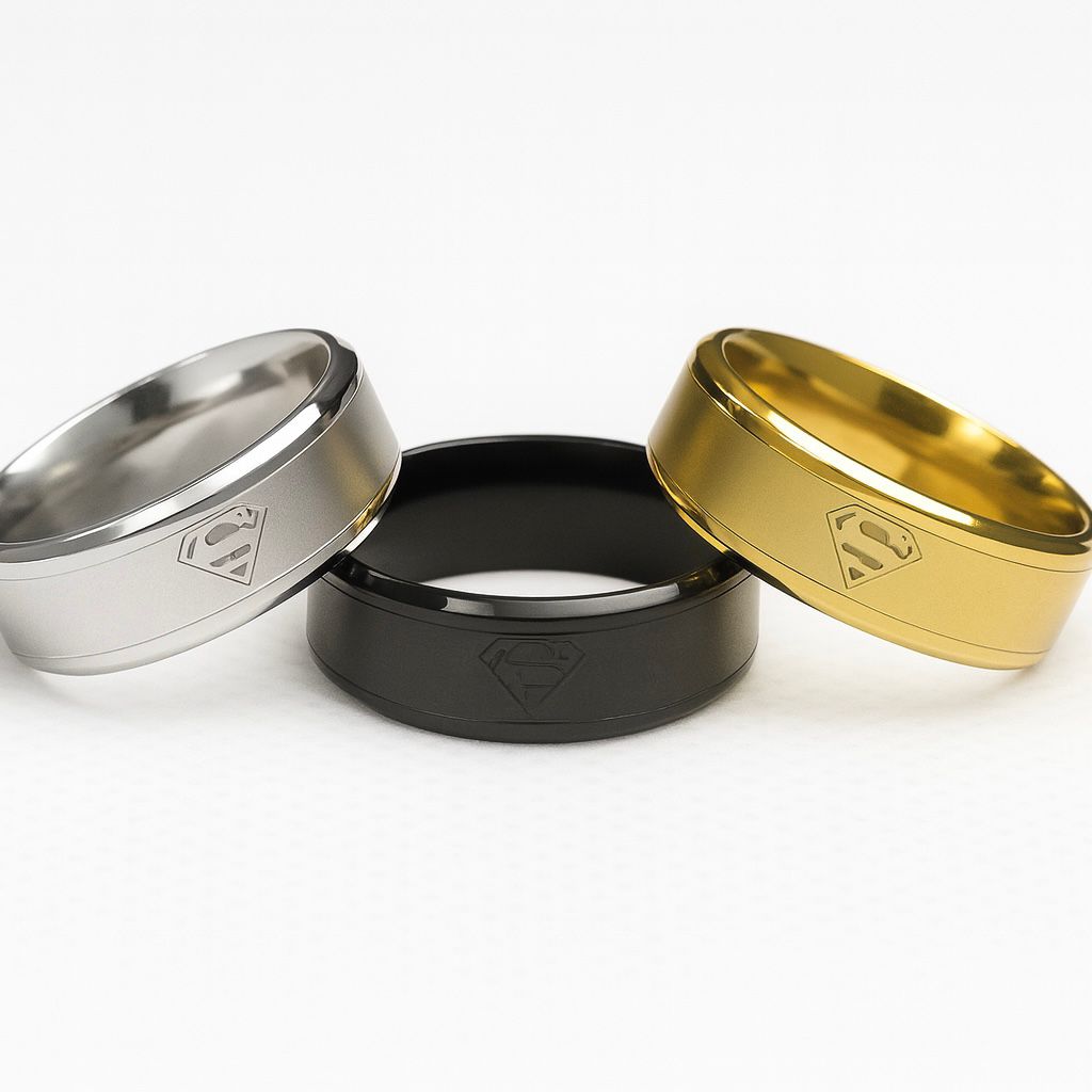 Minimalist Superman Band Ring (silver)