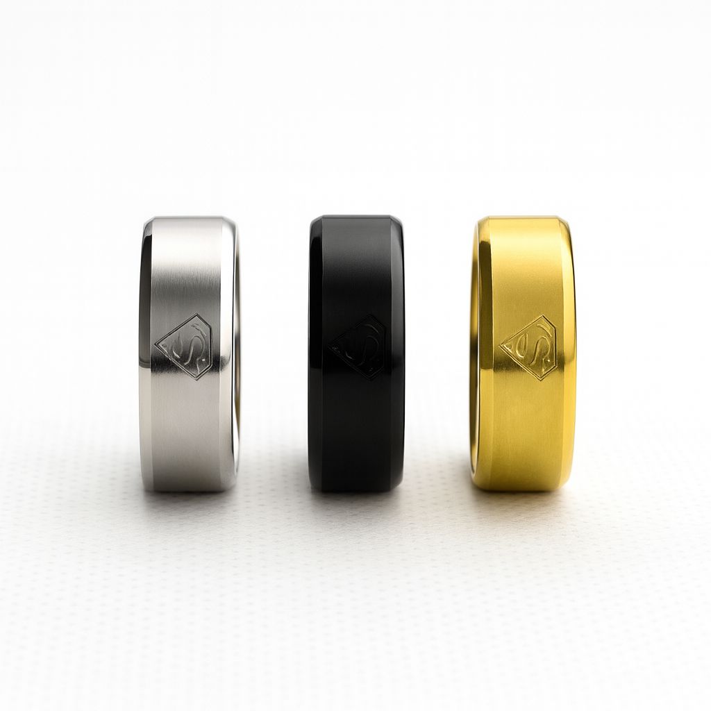 Minimalist Superman Band Ring (golden)