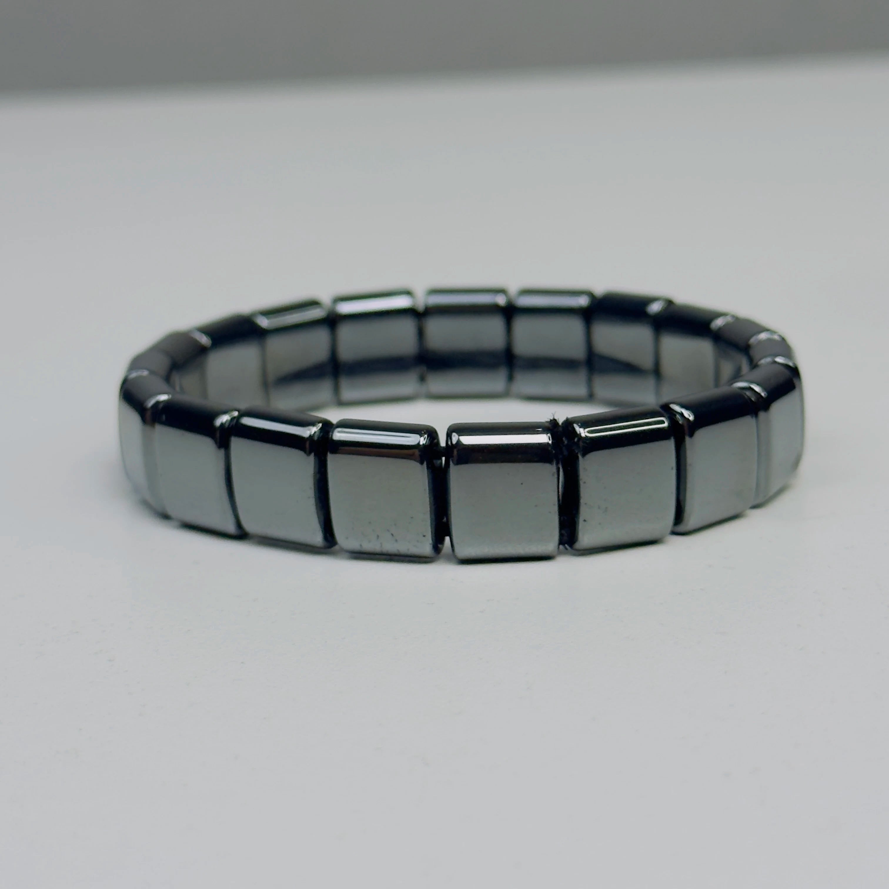 Slate Block Hematite Bracelet
