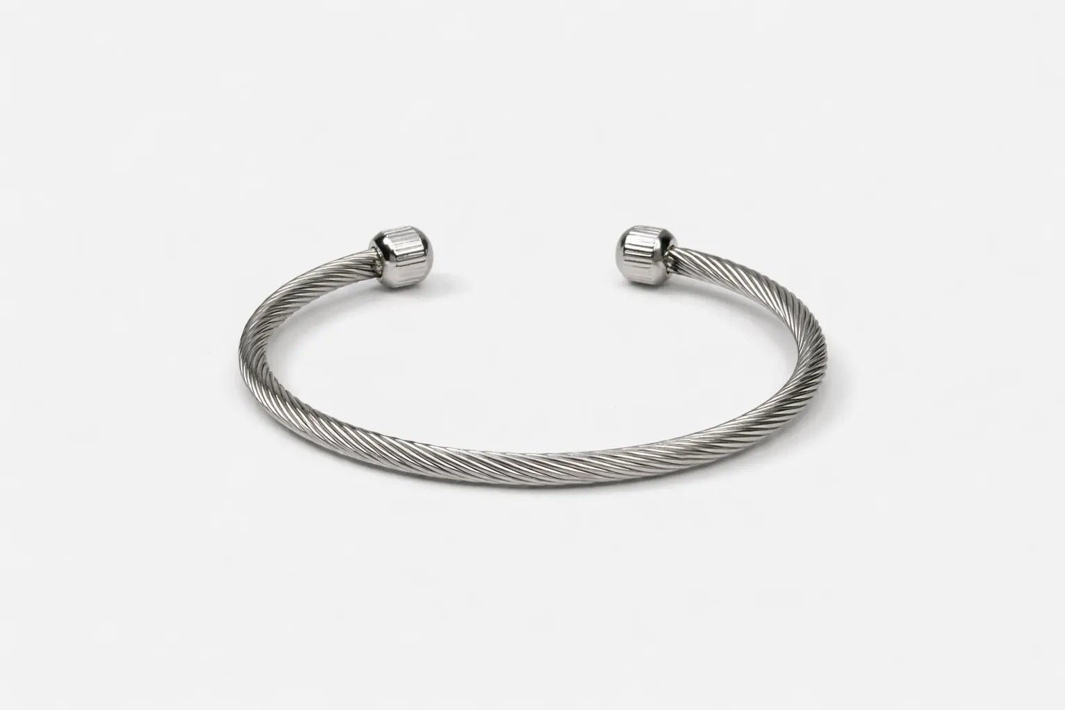 Silver Twisted Cable Cuff