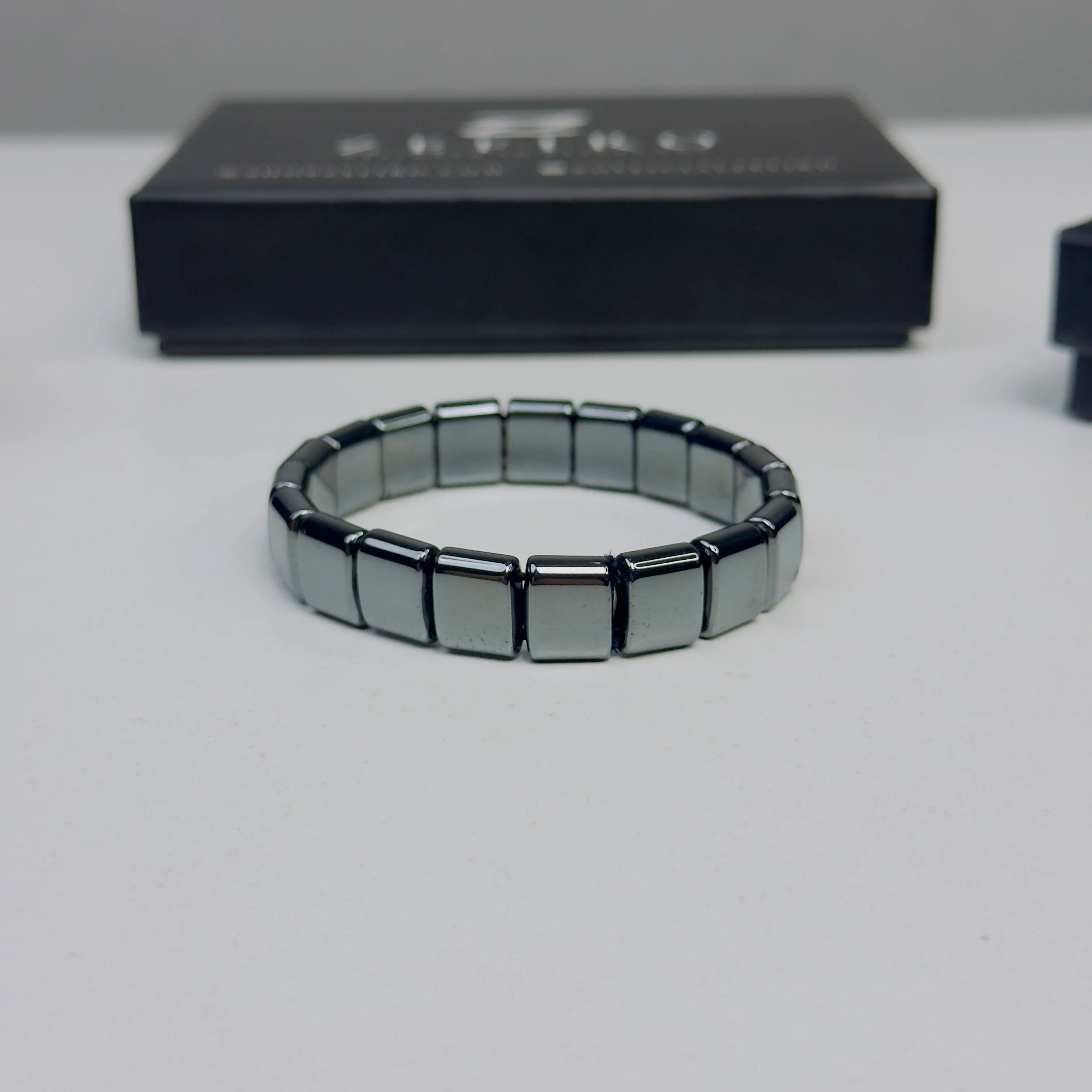 Slate Block Hematite Bracelet