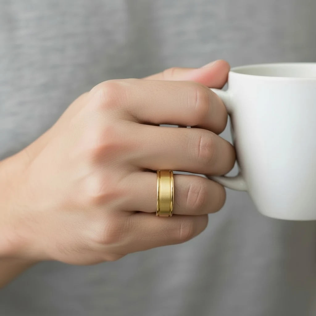 Gold titanium edge ring