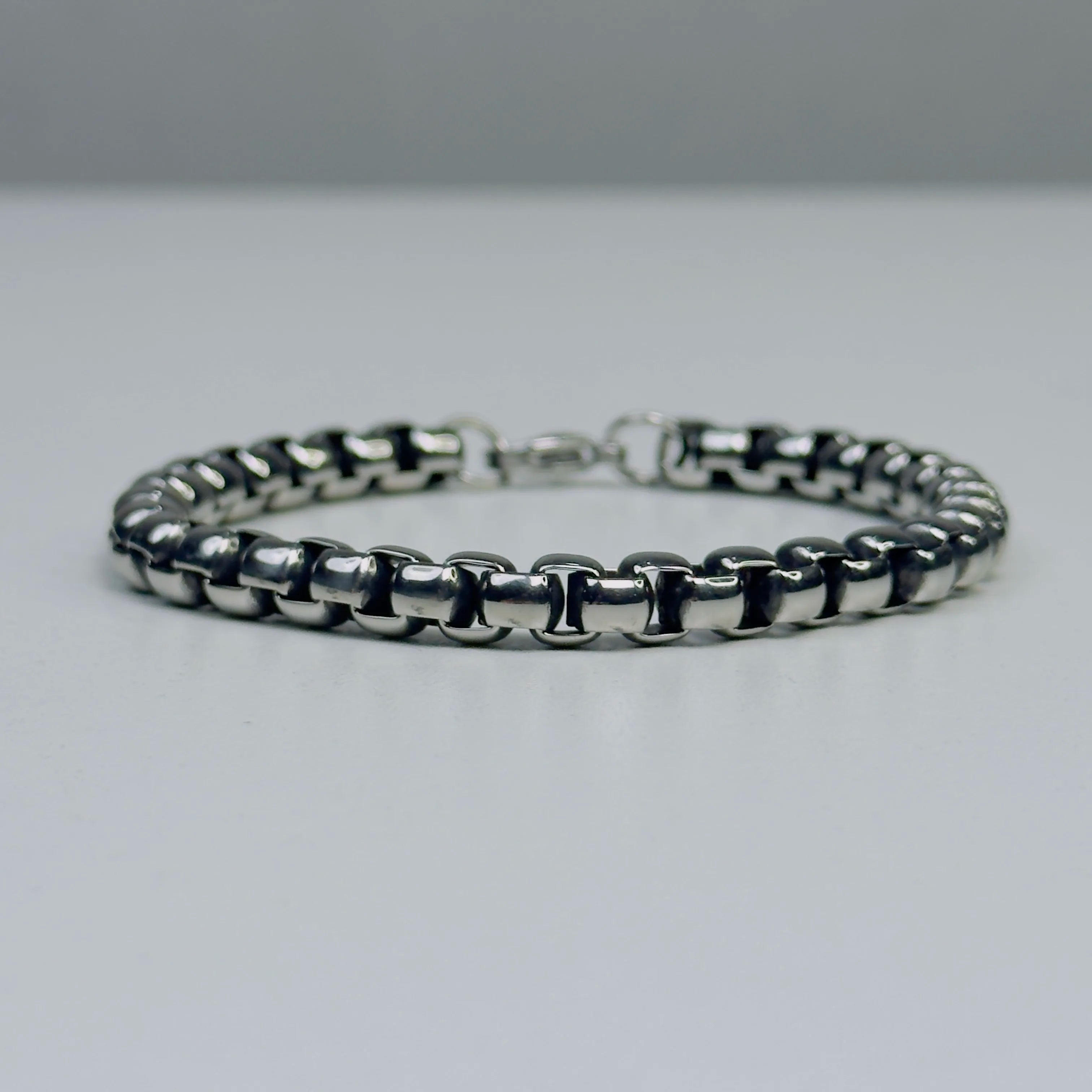 Chrome Box Chain Bracelet