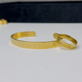 Gold Ayat-ul-Kursi Cuff & Ring Set