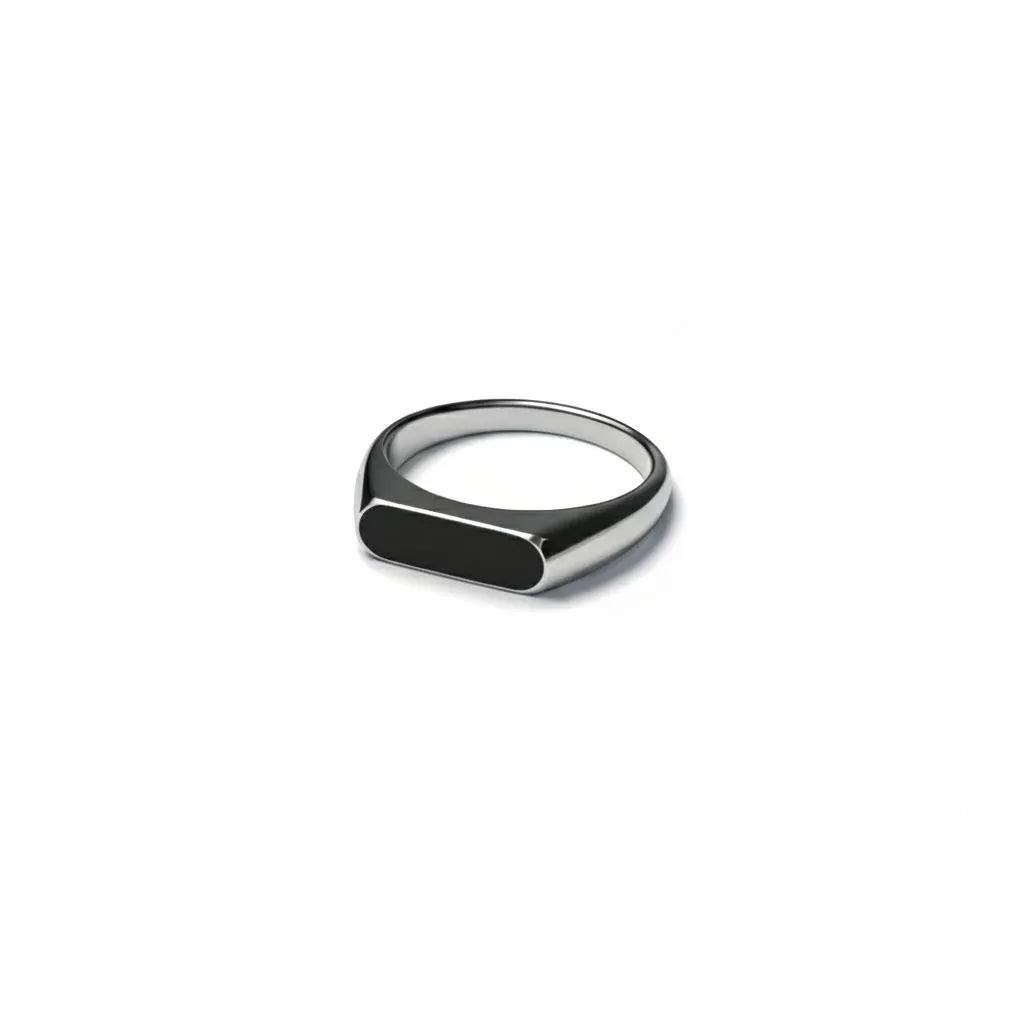 Moonlight Silver Signet Ring