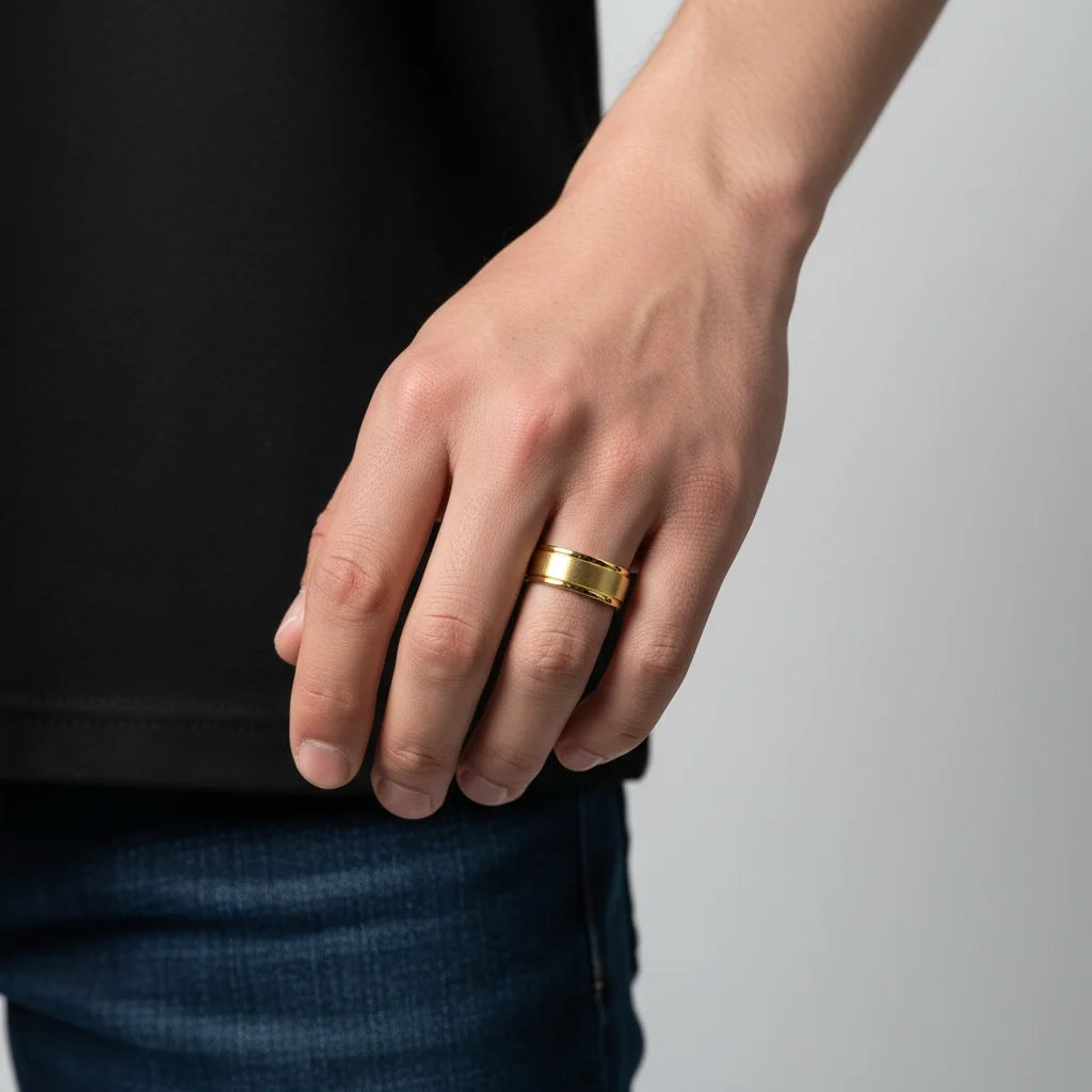 Gold titanium edge ring