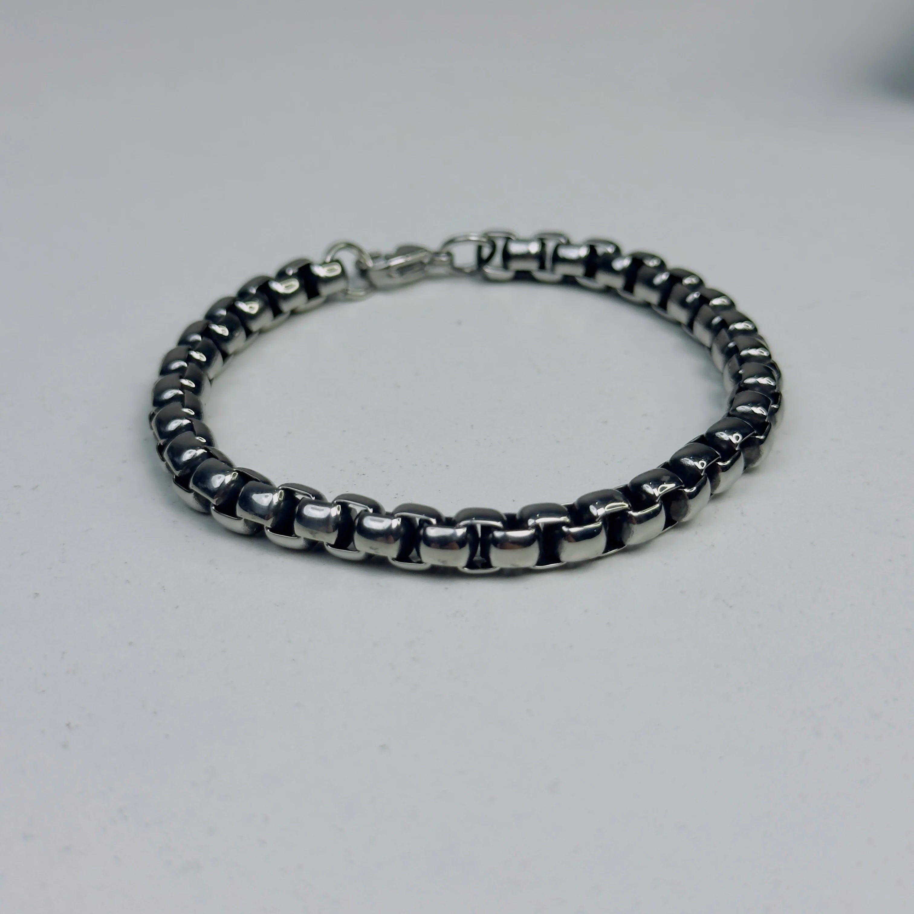 Chrome Box Chain Bracelet