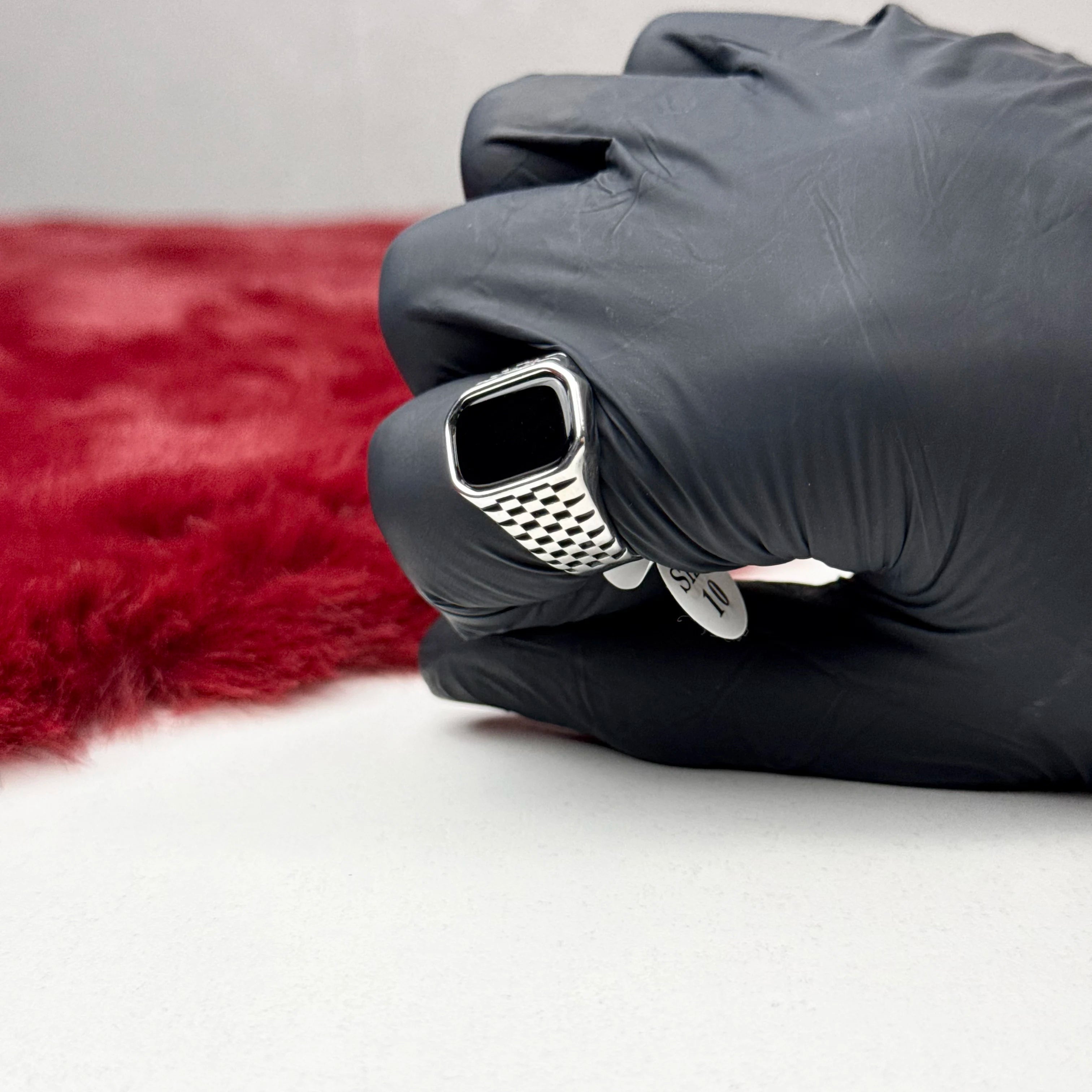 Brickwork Onyx Turkish ring
