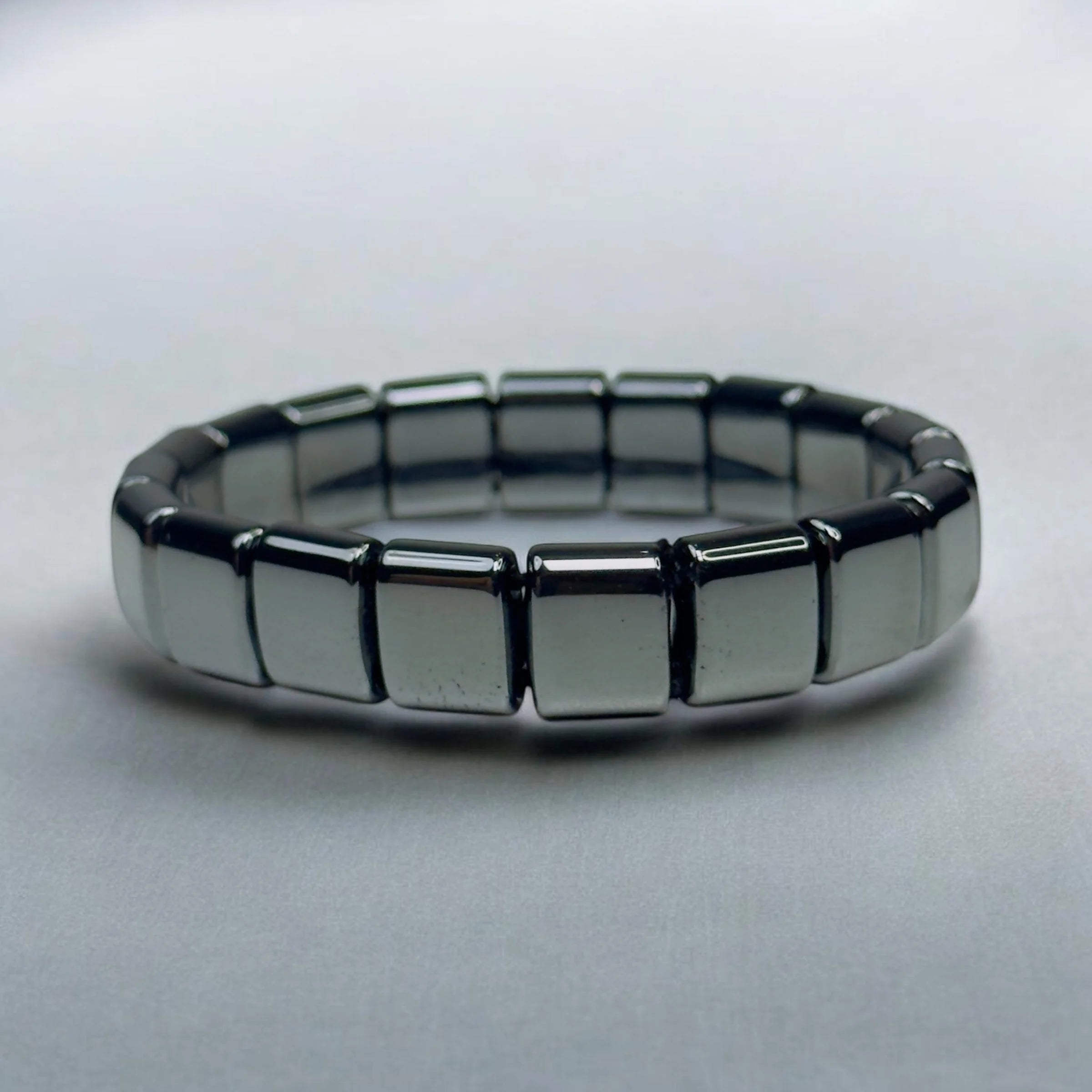Slate Block Hematite Bracelet