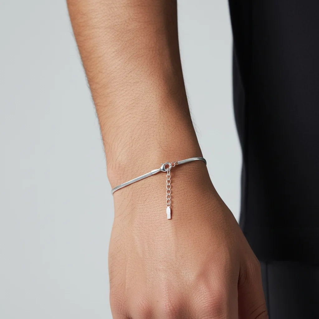 minimal snake chain bracelet